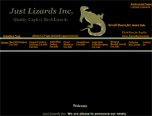 Tablet Screenshot of justlizardsinc.com